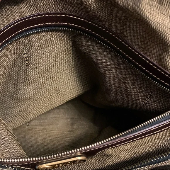 ❌SOLD❌ Vintage Fendi Zucca Brown Monogram Canvas Convertible Boston Bag - Picture 14 of 14